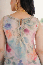 Unstitched Jazmine Embroidered Digital Lawn Suit With Net Dupatta - Image 7