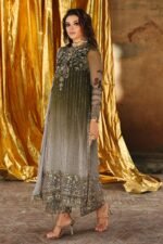 Unstitched Charizma Chiffon Tie-Dye Embroidered Suit