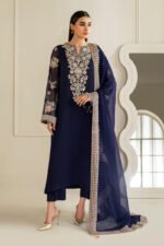 Unstitched Baroque Chiffon Embroidered Suit