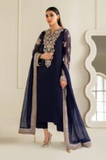 Unstitched Baroque Chiffon Embroidered Suit - Image 2