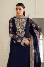 Unstitched Baroque Chiffon Embroidered Suit - Image 3