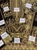 Unstitched Nureh Black Chiffon Organza Suit - Image 2