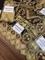 Unstitched Nureh Black Chiffon Organza Suit - Image 3