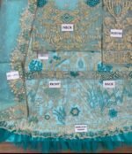 Unstitched Ahmed Sultan Bridal Net Maxi - Image 5