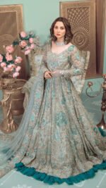 Unstitched Ahmed Sultan Bridal Net Maxi