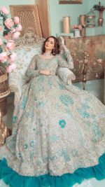 Unstitched Ahmed Sultan Bridal Net Maxi - Image 4