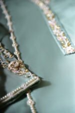 Unstitched Agha Noor Adda Work Organza 3Pc Suit - Image 3