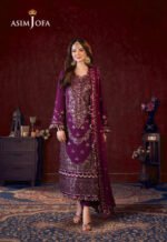 Unstitched Asim Jofa Chiffon Sequence Suit - Image 2