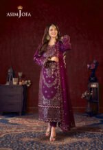 Unstitched Asim Jofa Chiffon Sequence Suit