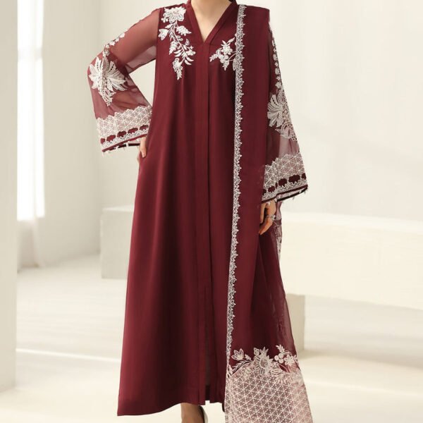 Unstitched Baroque Luxury Chiffon Festive 3Pc Suit