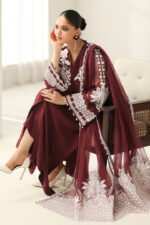 Unstitched Baroque Luxury Chiffon Festive 3Pc Suit - Image 5