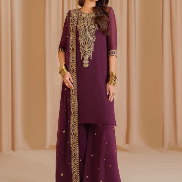 UNSTITCHED Iznik Chiffon Embroidered Replica Suit