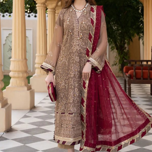 Unstitched Noorma Kamal Chiffon Sequence Suit