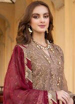 Unstitched Noorma Kamal Chiffon Sequence Suit - Image 4