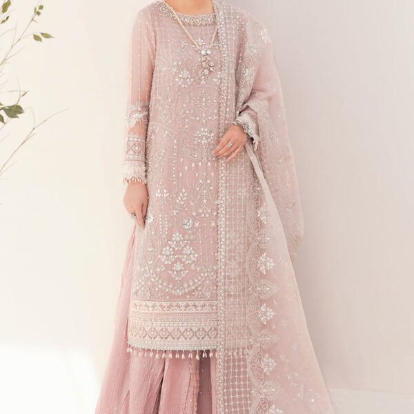 Unstitched Baroque Organza Embroidered 3PC Suit