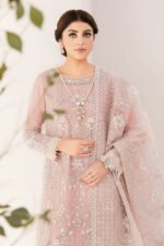 Unstitched Baroque Organza Embroidered 3PC Suit - Image 4