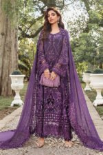 Unstitched Maria B Purple Luxury Chiffon Suit