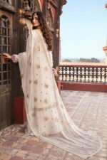 Unstitched Azure Chiffon Heavy Embroidered Suit - Image 2