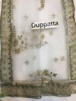 Unstitched Azure Chiffon Heavy Embroidered Suit - Image 6