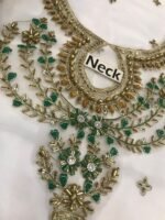 Unstitched Azure Chiffon Heavy Embroidered Suit - Image 5