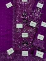 Unstitched Maria B Purple Luxury Chiffon Suit - Image 6